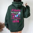 Queen Was Born In May 1978 Girl 43 Years Birthday Women Oversized Hoodie Back Print Forest