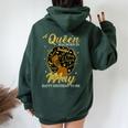 A Queen Was Born In May Birthday Afro Girl Black Women Women Oversized Hoodie Back Print Forest
