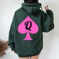 Queen Of Spades Clothes For Qos Women Oversized Hoodie Back Print Forest