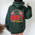 Race Car Birthday Party Matching Family Aunt Pit Crew Women Oversized Hoodie Back Print Forest