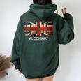 Raf Alconbury Vintage Distressed Airforce Women Oversized Hoodie Back Print Forest