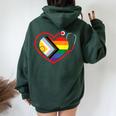 Rainbow Heart Lgbtq Doctor Nurse Medical Pride Month Squad Women Oversized Hoodie Back Print Forest