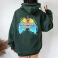 Respiratory Therapist Nurse Rt Lung Definition Mother's Day Women Oversized Hoodie Back Print Forest