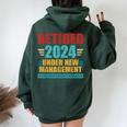 Retired 2024 Under New Management See Wife For Details Women Oversized Hoodie Back Print Forest