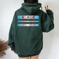 Retro Transgender Washington Dc Pride Flag Trans Women Women Oversized Hoodie Back Print Forest