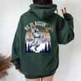 He Is Risen-Rizzin' Easter Jesus Christian Faith Basketball Women Oversized Hoodie Back Print Forest