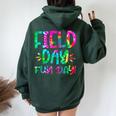 School Field Day Fun Tie Dye Field Day 2024 Teacher Women Oversized Hoodie Back Print Forest