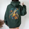 Sea Turtle Beach Lover Ocean Animal Graphic Novelty Womens Women Oversized Hoodie Back Print Forest