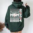 Senior Mom 2024 Baseball Class Of 2024 Graduation 2024 Women Oversized Hoodie Back Print Forest