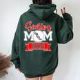 Senior Mom 2024 Track And Field Class Of 2024 Mom Graduation Women Oversized Hoodie Back Print Forest