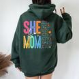 She Is Mom Christian Mother's Day Jesus Mama Religious Women Women Oversized Hoodie Back Print Forest