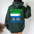 Sierra Leone Flag For Sierra Leonean Salone Roots Women Oversized Hoodie Back Print Forest