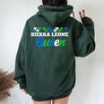 Sierra Leone Queen Women Oversized Hoodie Back Print Forest