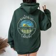 Sisters In Are Sisters For Life Christ Faith Christian Women Women Oversized Hoodie Back Print Forest