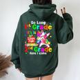 So Long 1St Grade Look Out 2Nd Grade Here I Come Unicorn Kid Women Oversized Hoodie Back Print Forest