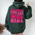 Somebody's Fine As Baby Mama Saying Groovy Women Oversized Hoodie Back Print Forest