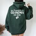 Soon To Be Grandma 2025 Promoted To Grandma Est 2025 Women Oversized Hoodie Back Print Forest