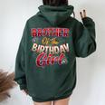 Spider Web Birthday Costume Brother Of The Birthday Girl Women Oversized Hoodie Back Print Forest
