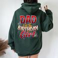 Spider Web Birthday Party Costume Dad Of The Birthday Girl Women Oversized Hoodie Back Print Forest