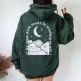 If The Stars Were Made To Worship So Will I Christian Boho Women Oversized Hoodie Back Print Forest