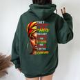 I Am The Storm Junenth Black History Month African Women Women Oversized Hoodie Back Print Forest