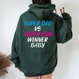 Super Dad Vs Super Mom Winner Baby For New Parents Women Oversized Hoodie Back Print Forest