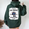 I Survived 5Th Grade I'm Fine It's Fine Everything Is Fine Women Oversized Hoodie Back Print Forest