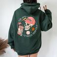 In My T Ball Mom Era Ball Mom Women Oversized Hoodie Back Print Forest