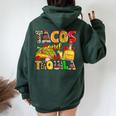 Tacos And Tequila Cinco De Mayo Leopard For Women Women Oversized Hoodie Back Print Forest