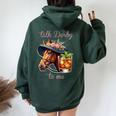Talk Derby To Me Horse Racing Bourbon Derby Day Women Oversized Hoodie Back Print Forest
