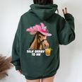 Talk Derby To Me Horse Racing Derby Day 150Th Women Oversized Hoodie Back Print Forest