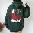Tap Dance Teacher Tap Your Troubles Away Tap Dancing Women Oversized Hoodie Back Print Forest