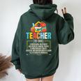 Teacher Definition Teaching School Teacher Women Oversized Hoodie Back Print Forest