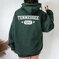 Tennessee Girl Athletic Born Raised Home State Pride Women Oversized Hoodie Back Print Forest