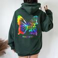 I Can Do All Things Through Christ Butterfly Religious Women Women Oversized Hoodie Back Print Forest
