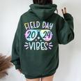 Tie Dye Field Day Vibes For Teacher Kid Field Day 2024 Women Oversized Hoodie Back Print Forest