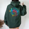 Tie Dye Pray On Over Through It God Christian Religious Women Oversized Hoodie Back Print Forest