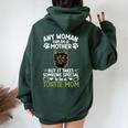 Be A Tortie Cat Mom Tortoiseshell Cat Owner Tortie Cat Lover Women Oversized Hoodie Back Print Forest