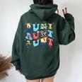 Toy Aunt Story Boy Mom Mother's Day For Womens Women Oversized Hoodie Back Print Forest