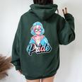 Transgender Pride Japanese Cool Anime Girl Trans Flag Women Oversized Hoodie Back Print Forest