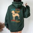 Tripod Dog Lover Dog Mom Dog Mama Less Legs More Loves Women Oversized Hoodie Back Print Forest