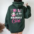Uncle Of The Birthday Girl Family Matching Farm Cow Women Oversized Hoodie Back Print Forest