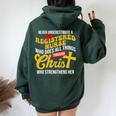 Never Underestimate A Registered Nurse Who Does All Things Women Oversized Hoodie Back Print Forest