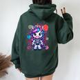 Unicorn Astronaut Cute Space Suit Galaxy Planet Girls Women Oversized Hoodie Back Print Forest