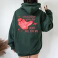 Valentine Whatever You Do Don't Fall For Me Rn Pct Cna Nurse Women Oversized Hoodie Back Print Forest