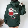Valentine's Day Nurse You're My Type Medical Pun Blood Bank Women Oversized Hoodie Back Print Forest Valentine's Day Nurse You're My Type Medical Pun Blood Bank Women Oversized Hoodie Back Print Forest