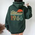 Vintage 1966 58 Year Old 58Th Birthday Women Women Oversized Hoodie Back Print Forest