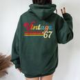 Vintage 1967 Retro 55'S 55Th For B-Day Women Oversized Hoodie Back Print Forest
