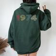 Vintage 1974 Cool 50 Year Old Bday 50Th Birthday Women Oversized Hoodie Back Print Forest