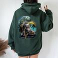 Vintage Wolf Wolf Lovers For Boys And Girls Women Oversized Hoodie Back Print Forest